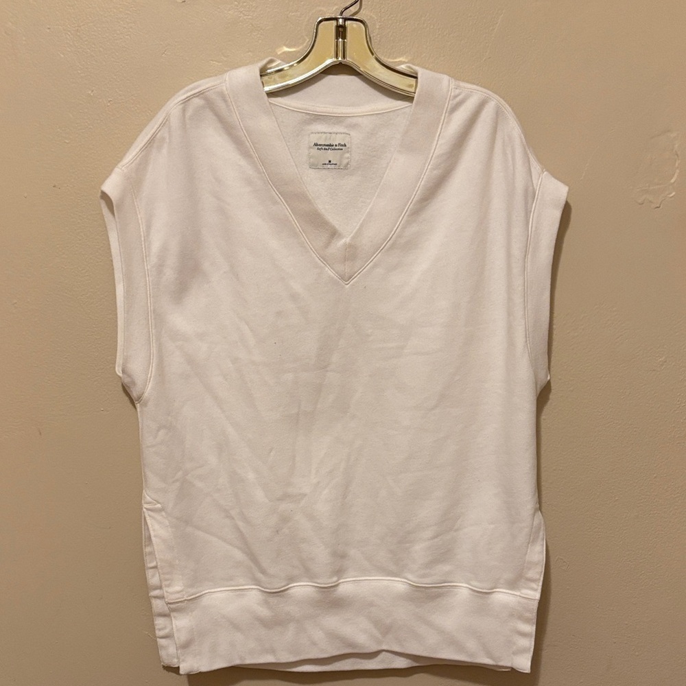 Abercrombie & Fitch Cream V-Neck Blouse